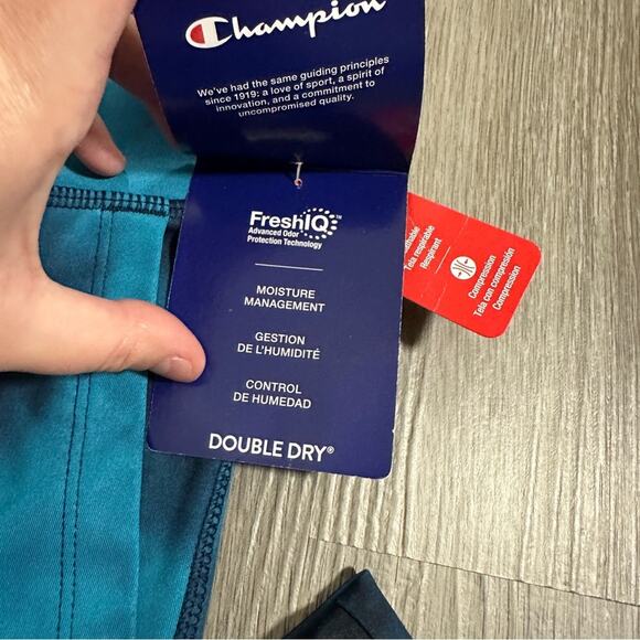 Champion Blue & Black Tie Dye Print Mid Rise Sport Jogger Tight in Cloud Burst M - Picture 8 of 11